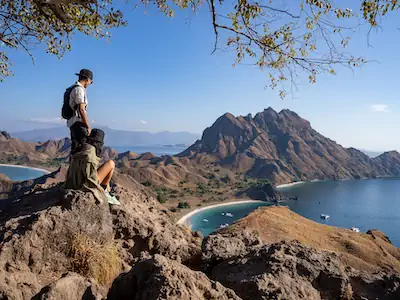 Couple enjoying the iconic Padar Island view