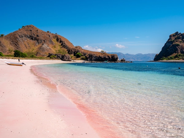 pink-beach-padar-komodo-hill