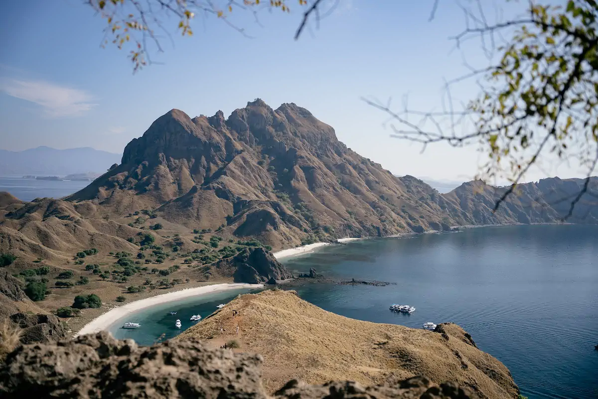 epic panoramic view point from top of Padar Island, Komodo National Park